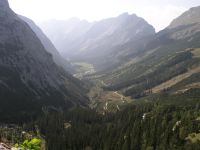 Blick vom Karwendelhaus ins Tal